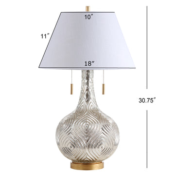 Highland 30.75" Gourd Glass LED Table Lamp - JONATHAN Y